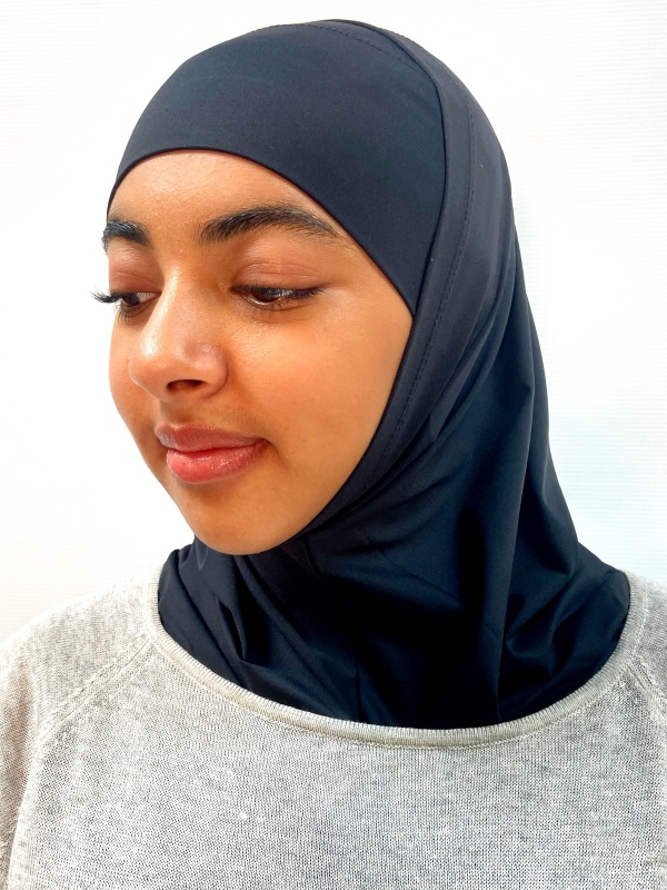 Hijab 2 pièces lycra noir