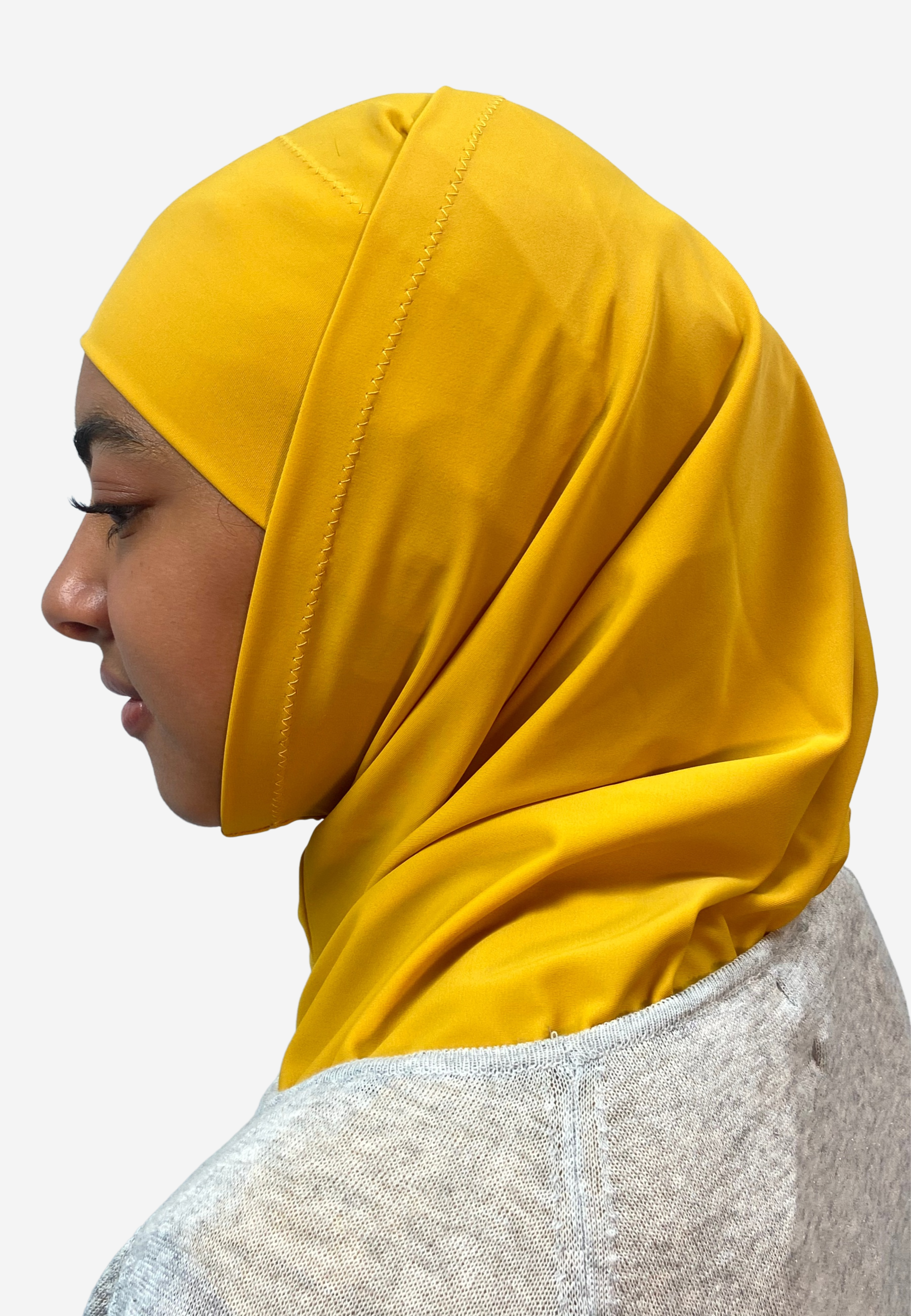 Hijab 2 pièces Lycra moutarde